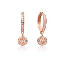 Delicate Round Earrings Turkish Wholesale 925 Sterling Silver Jewelry